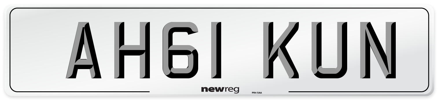 AH61 KUN Number Plate from New Reg